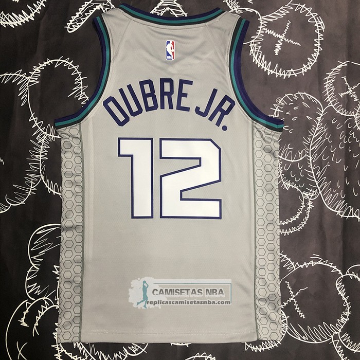 Camiseta Charlotte Hornets Kelly Oubre JR. NO 12 Ciudad Edition Gris